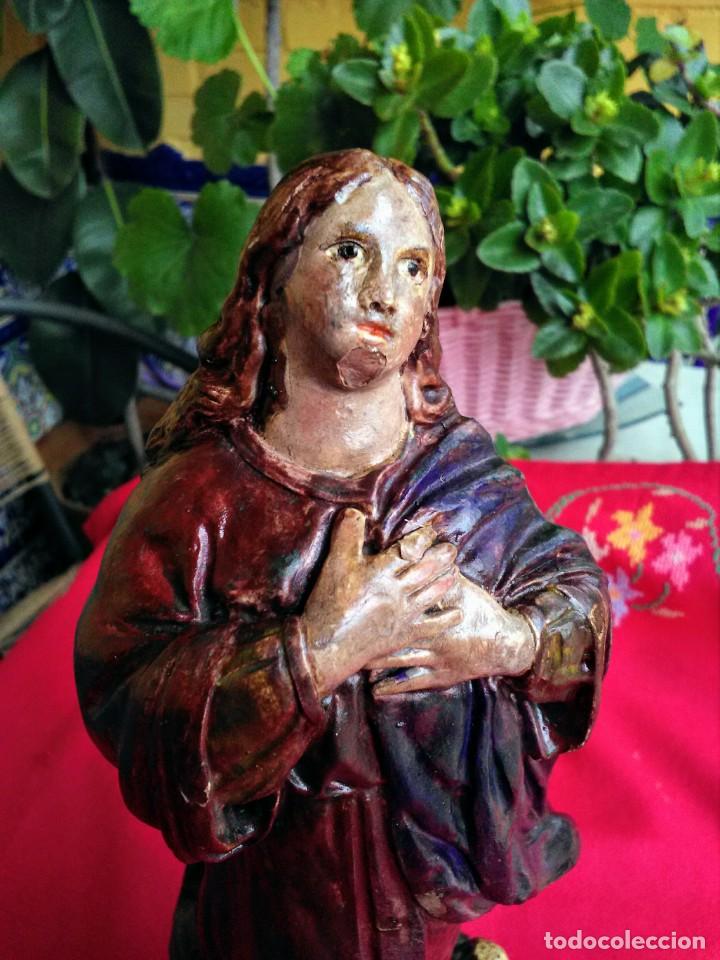 Arte: Figura antigua de Virgen - Foto 6