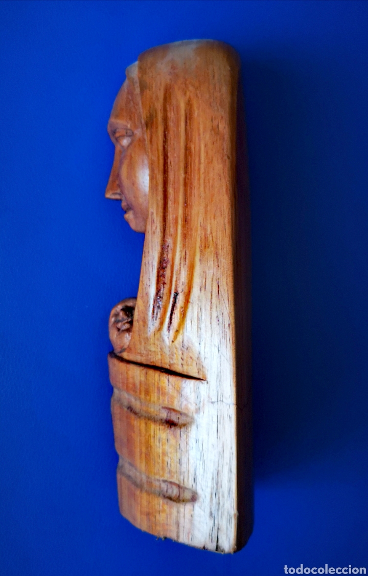 Arte: VIRGEN - BUSTO DE MADERA - 26 CENTIMETROS - Foto 2