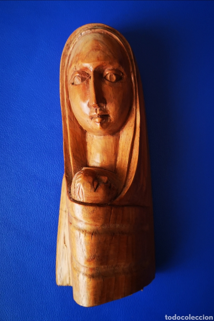 Arte: VIRGEN - BUSTO DE MADERA - 26 CENTIMETROS - Foto 1