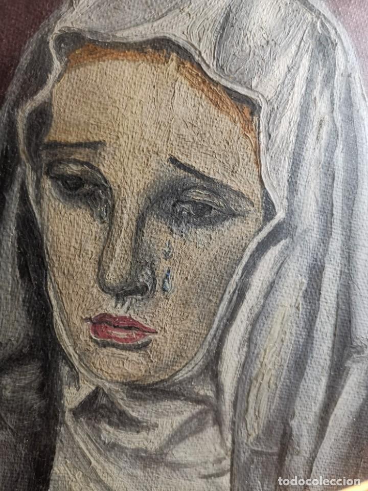 Arte: OLEO VIRGEN LLORANDO--DOLORES - Foto 5