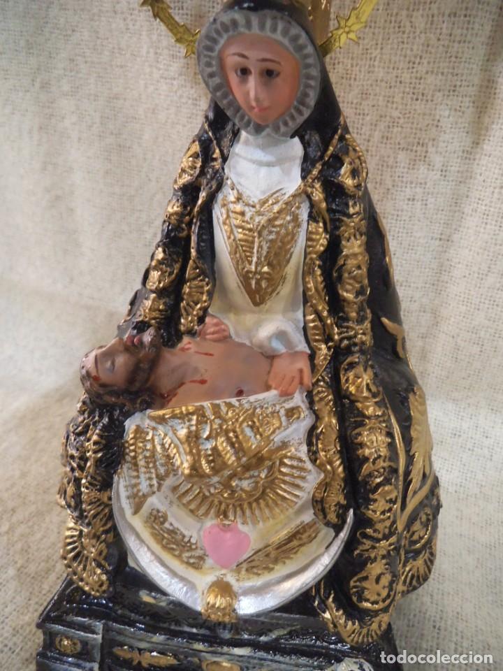 Arte: VIRGEN DE LAS ANGUSTIAS ( 20 CM ) - Foto 1