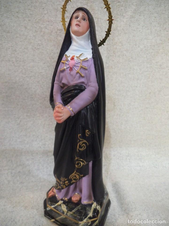 Arte: VIRGEN DOLOROSA ( 30 CM ) - Foto 2