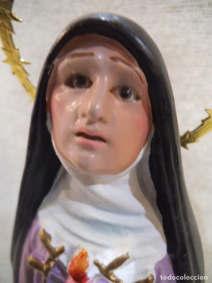 Arte: VIRGEN DOLOROSA ( 30 CM ) - Foto 4