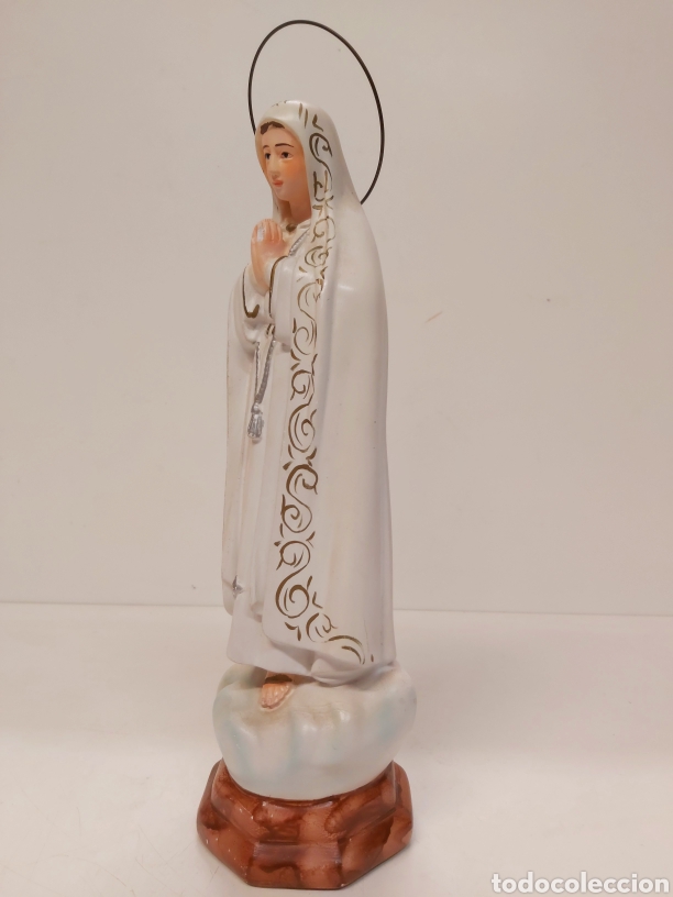Arte: Virgen de F&aacute;tima estuco 33cm - Foto 2