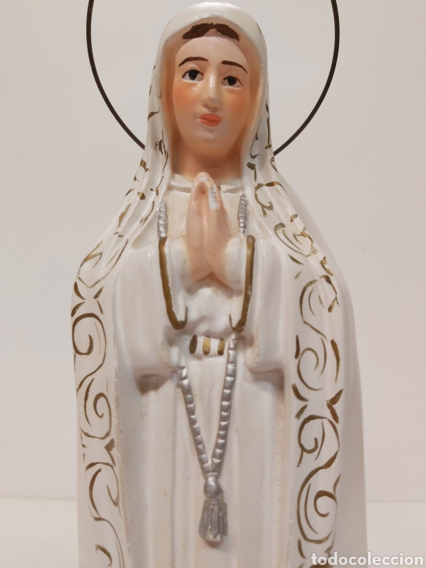 Arte: Virgen de F&aacute;tima estuco 33cm - Foto 5