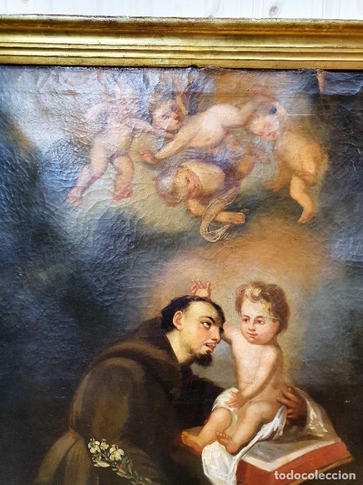 Arte: -ANTIGUO OLEO RELIGIOSO - Foto 3