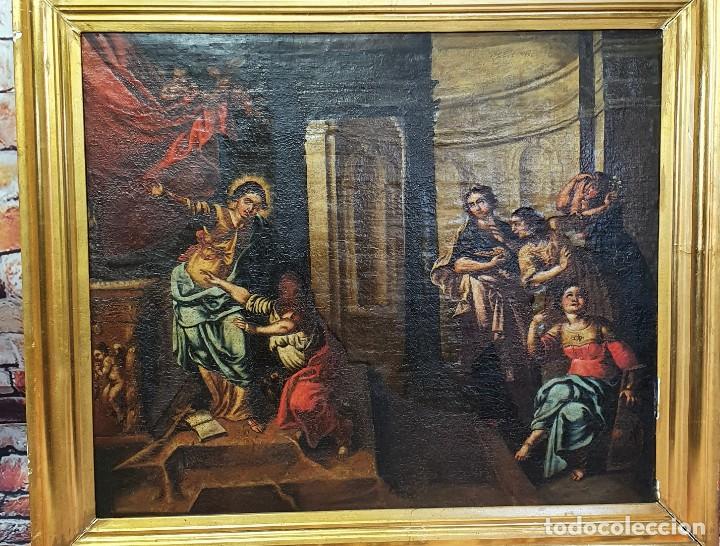 Arte: -OLEO RELIGIOSO SOBRE LIENZO - Foto 1