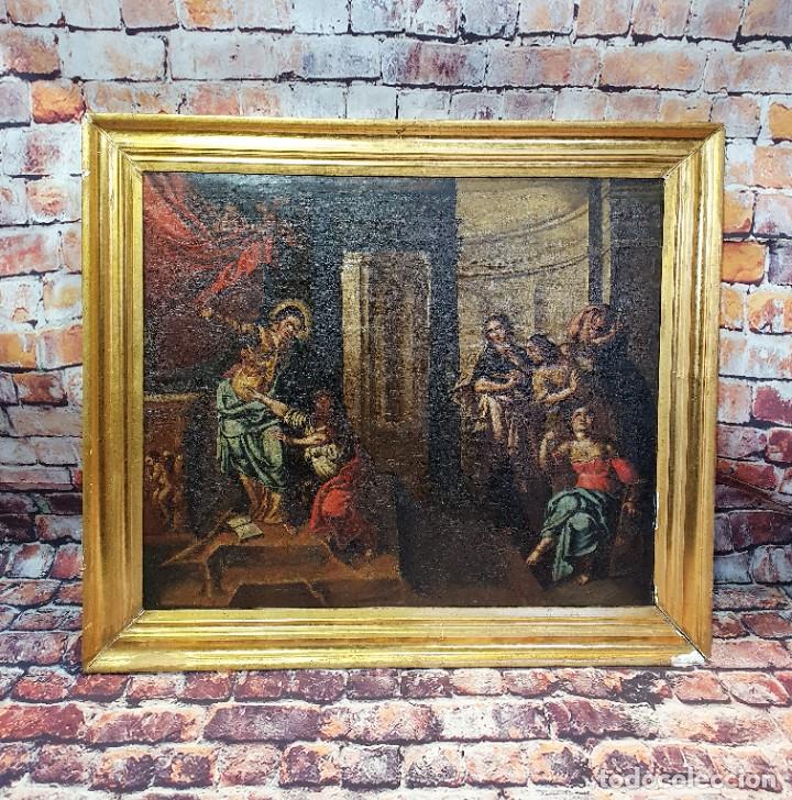 Arte: -OLEO RELIGIOSO SOBRE LIENZO - Foto 2