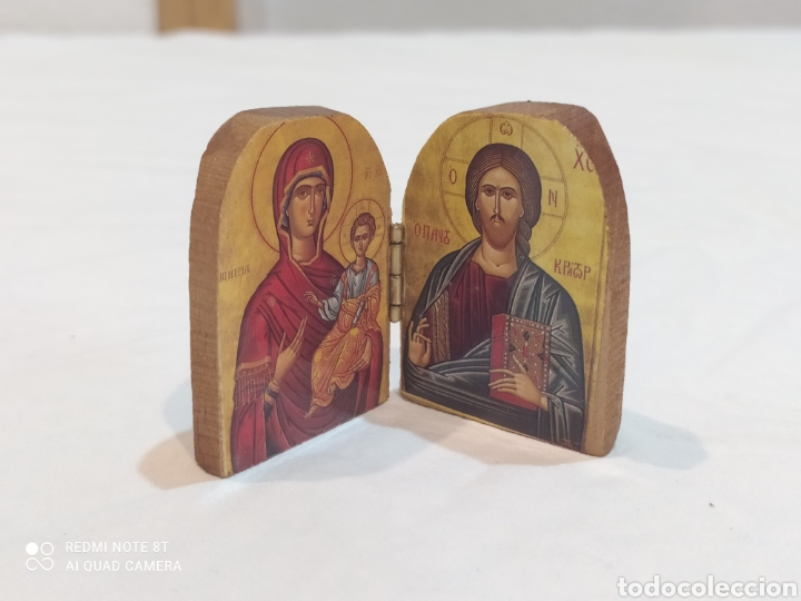 Arte: Pequeño ícono religioso de madera - Foto 6 - 253080240
