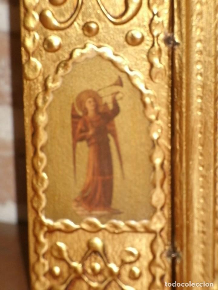Arte: ANTIGUO TRIPTICO,CUADRO RELIGIOSO. - Foto 5