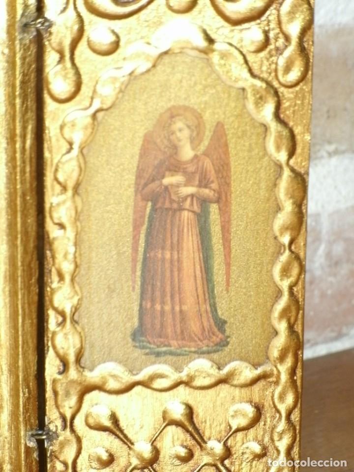 Arte: ANTIGUO TRIPTICO,CUADRO RELIGIOSO. - Foto 6