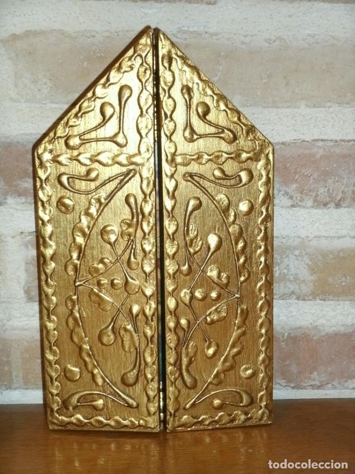 Arte: ANTIGUO TRIPTICO,CUADRO RELIGIOSO. - Foto 7