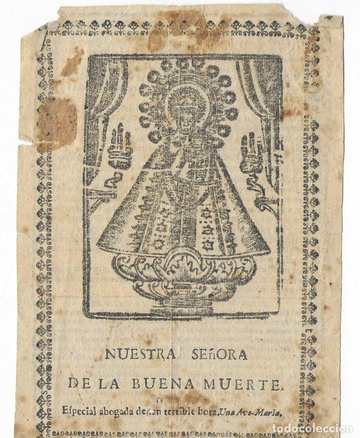 Arte: NUESTRA SE&Ntilde;ORA DE LA BUENA MUERTE. ROMA 1769