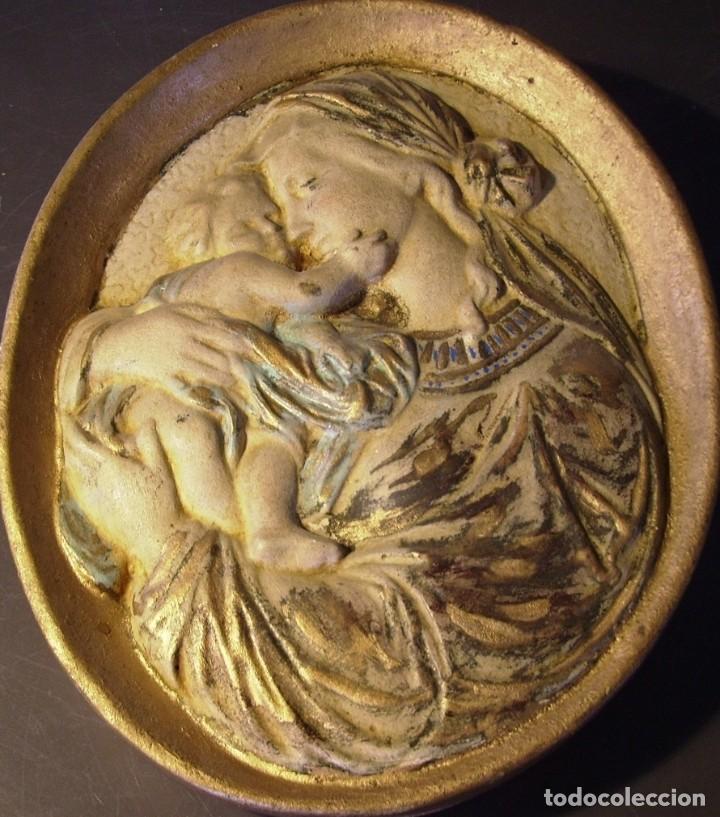 Arte: PLAF&Oacute;N OVALADO VIRGEN XIX - Foto 2