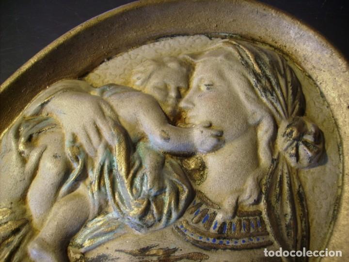 Arte: PLAF&Oacute;N OVALADO VIRGEN XIX - Foto 3