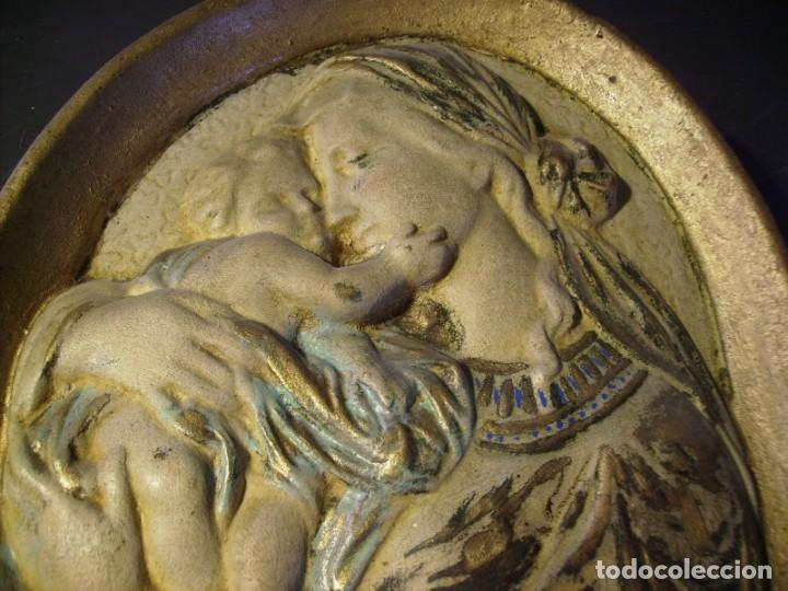 Arte: PLAF&Oacute;N OVALADO VIRGEN XIX - Foto 4