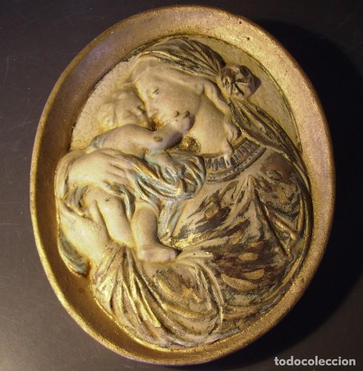 Arte: PLAF&Oacute;N OVALADO VIRGEN XIX - Foto 6