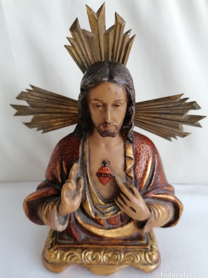 Arte: Busto Antiguo Sagrado Coraz&oacute;n - Foto 3