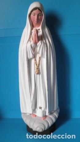 Arte: VIRGEN DE F&Aacute;TIMA EN MADERA DE CASTA&Ntilde;O - Foto 1