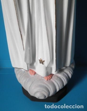 Arte: VIRGEN DE F&Aacute;TIMA EN MADERA DE CASTA&Ntilde;O - Foto 4