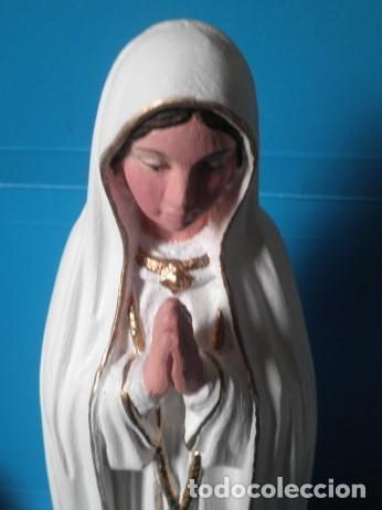 Arte: VIRGEN DE F&Aacute;TIMA EN MADERA DE CASTA&Ntilde;O - Foto 7