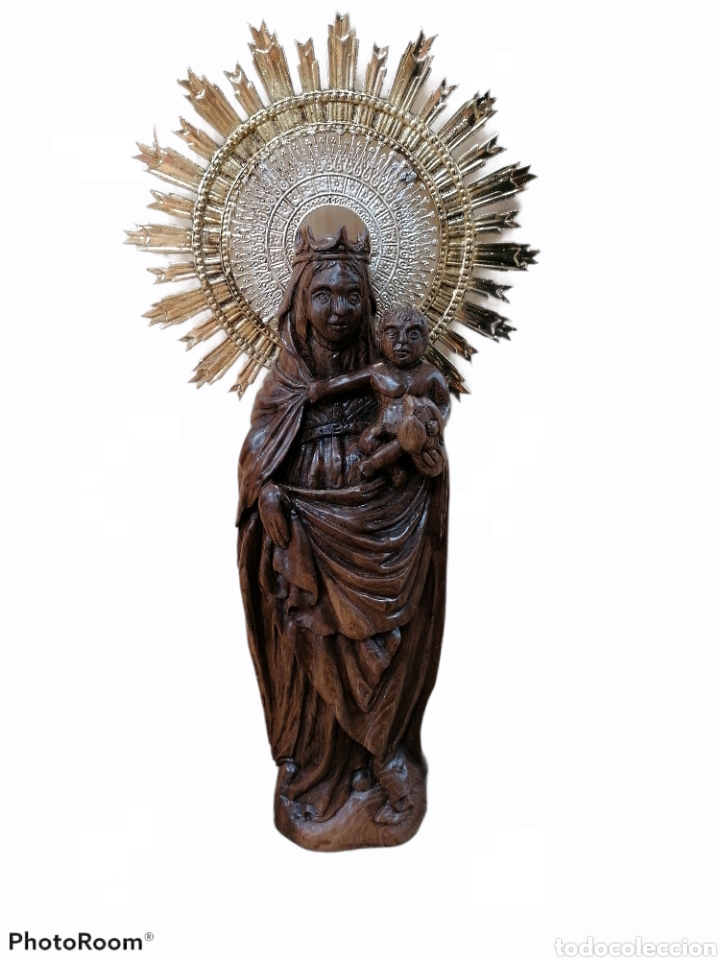 Arte: Virgen pilar madera nogal - Foto 3