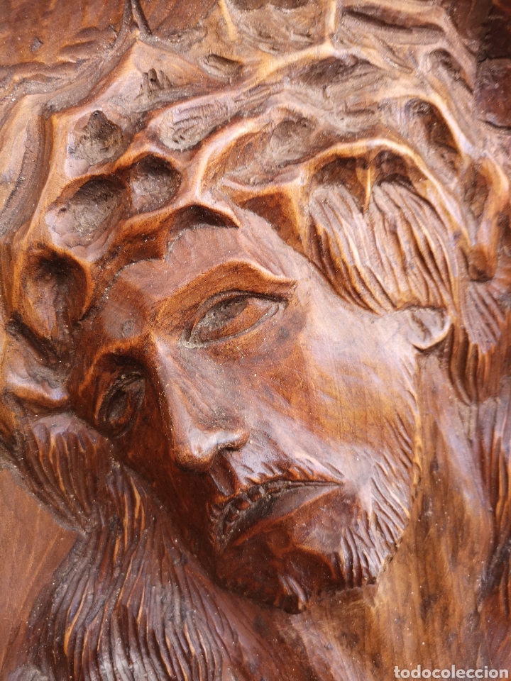 Arte: Antiguo Retablo de madera noble, talla de cristo - Foto 5 - 263257395