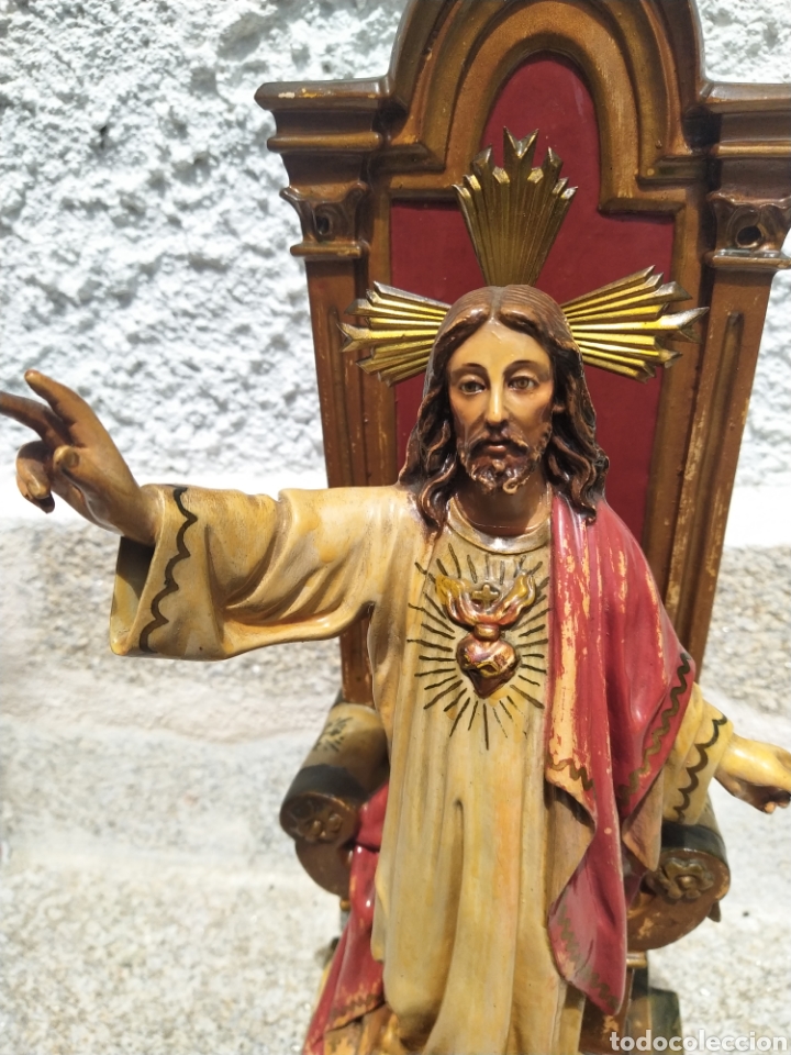 Arte: Cristo Rey en trono olot - Foto 1
