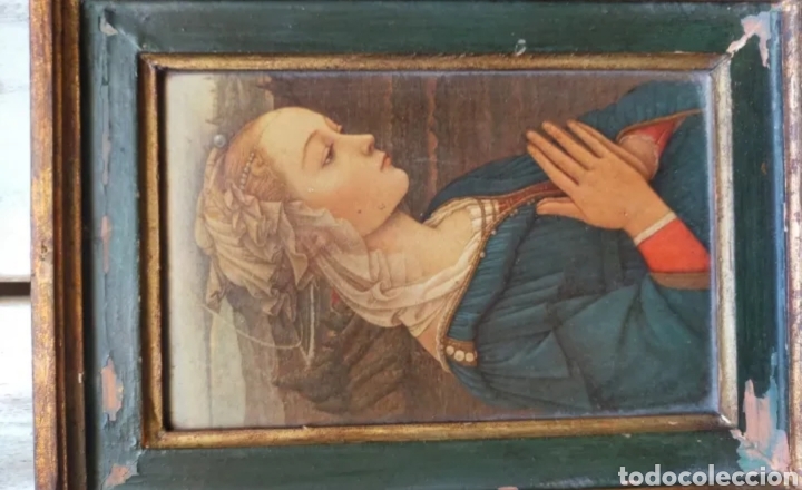 Arte: Triptico tablillas religioso virgen Mar&iacute;a - Foto 3