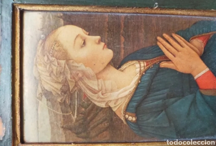 Arte: Triptico tablillas religioso virgen Mar&iacute;a - Foto 4