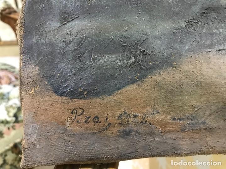 Arte: Cuadro al &Oacute;leo religioso del a&ntilde;o 1864 - Foto 4