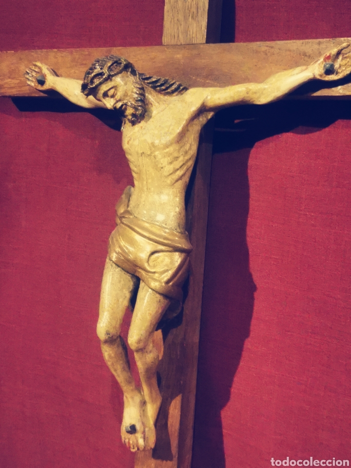 Arte: Crucificado madera muy antiguo - Foto 4