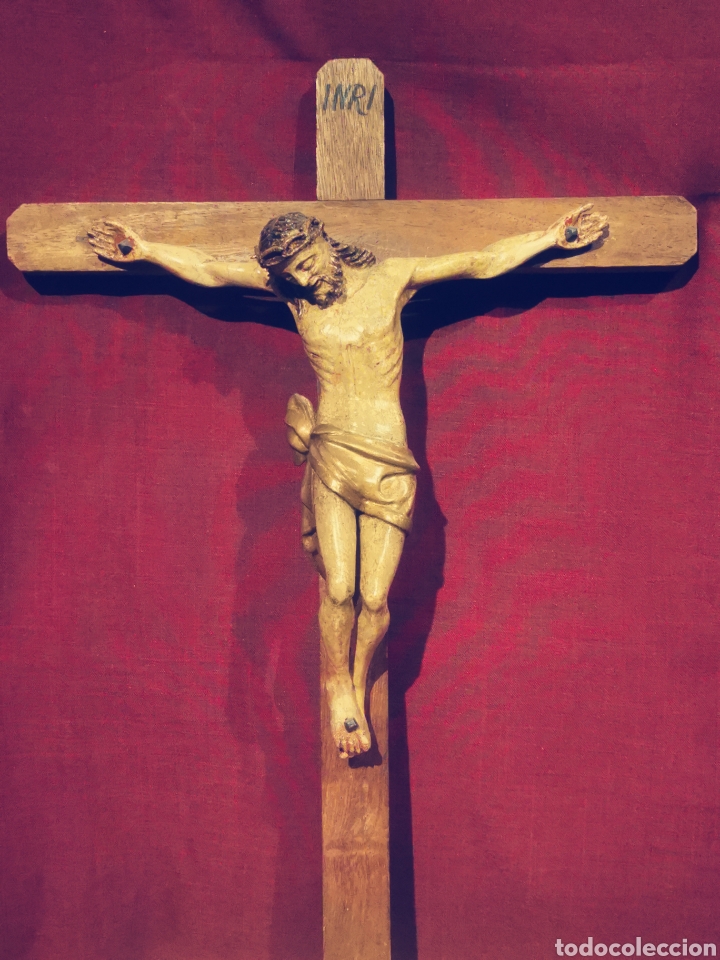 Arte: Crucificado madera muy antiguo - Foto 3