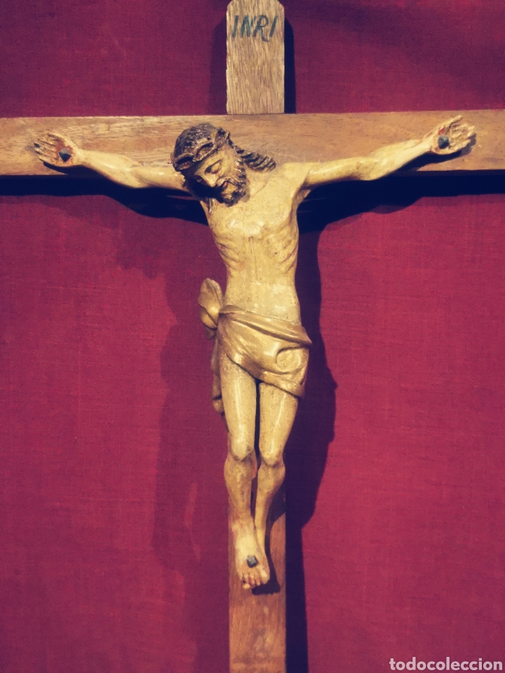 Arte: Crucificado madera muy antiguo - Foto 1