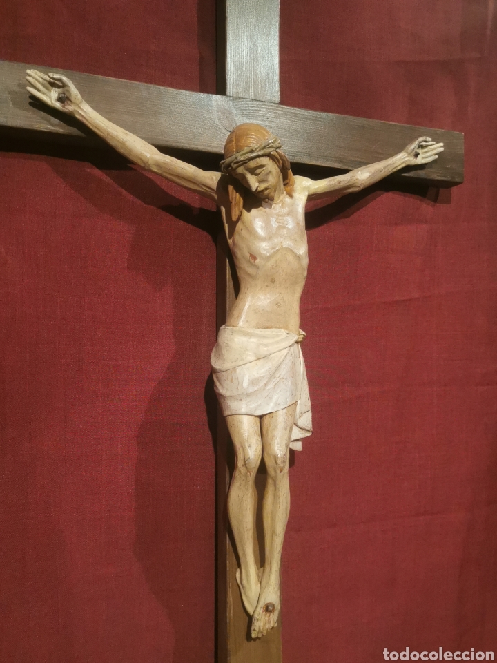 Arte: Crucificado madera antiguo - Foto 4