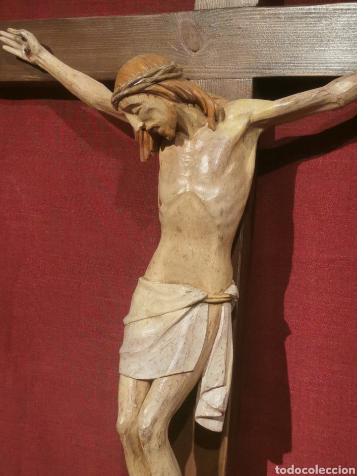 Arte: Crucificado madera antiguo - Foto 1