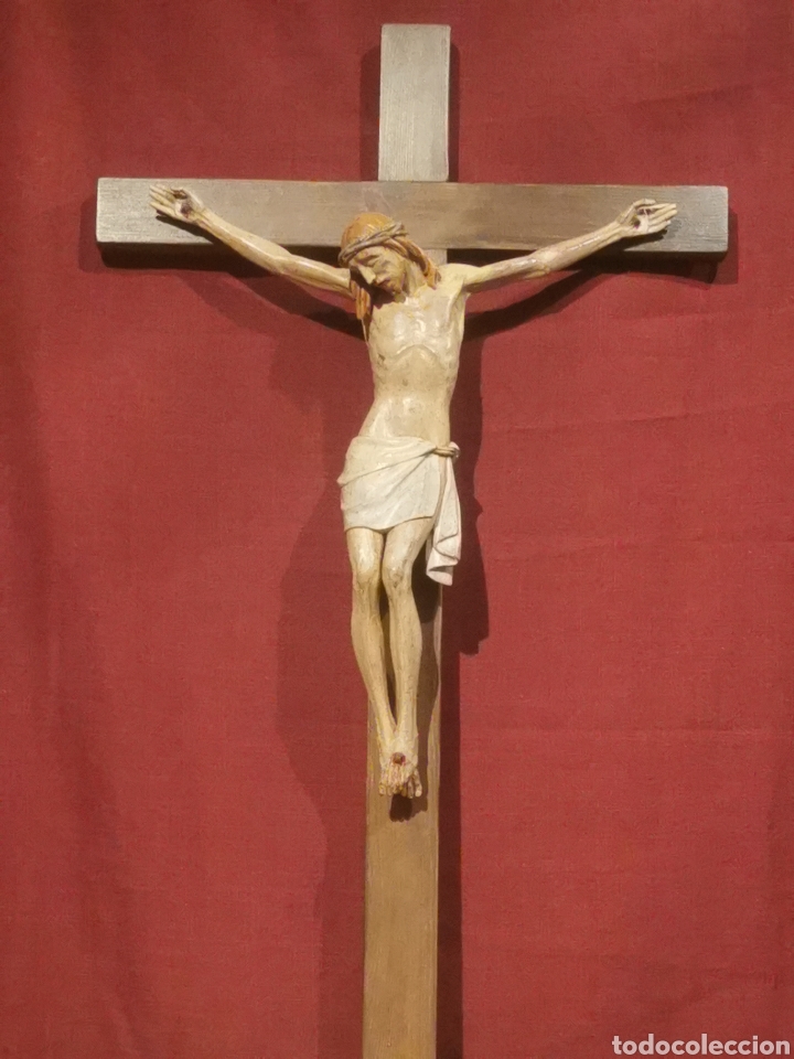 Arte: Crucificado madera antiguo - Foto 2