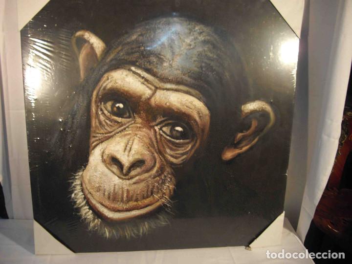 Arte: OLEO SOBRE LIENZO CHIMPANCES - Foto 1