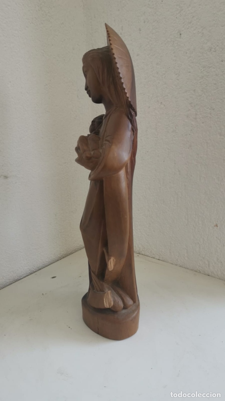 Arte: Preciosa virgen de madera noble - Foto 2