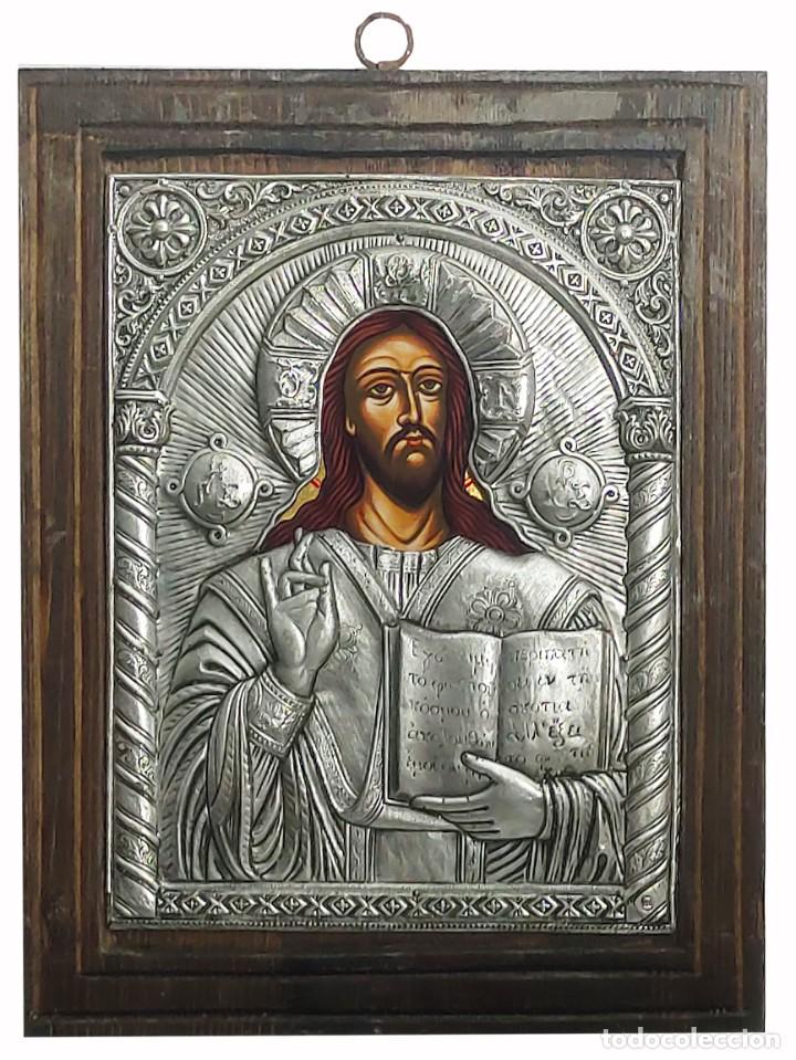 Arte: Icono de plata Pantocrator - Foto 1