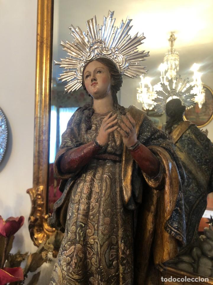 Arte: TALLA INMACULADA MADERA POLICROMADA - Foto 2