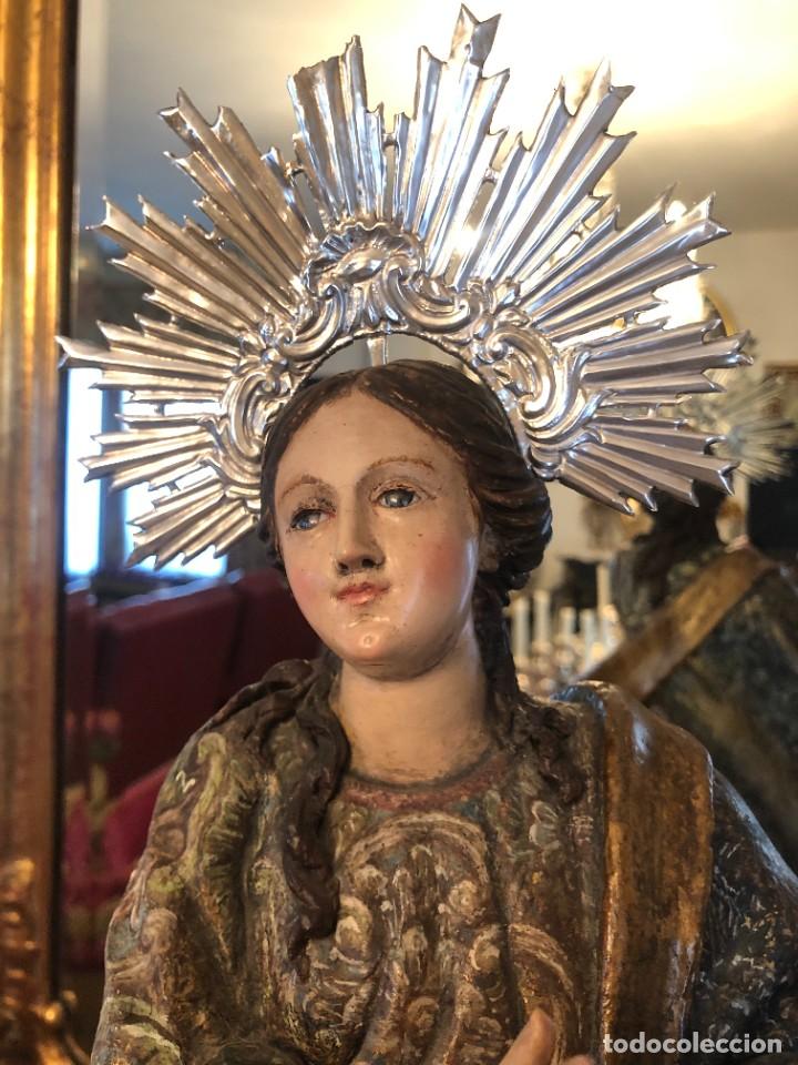 Arte: TALLA INMACULADA MADERA POLICROMADA - Foto 6