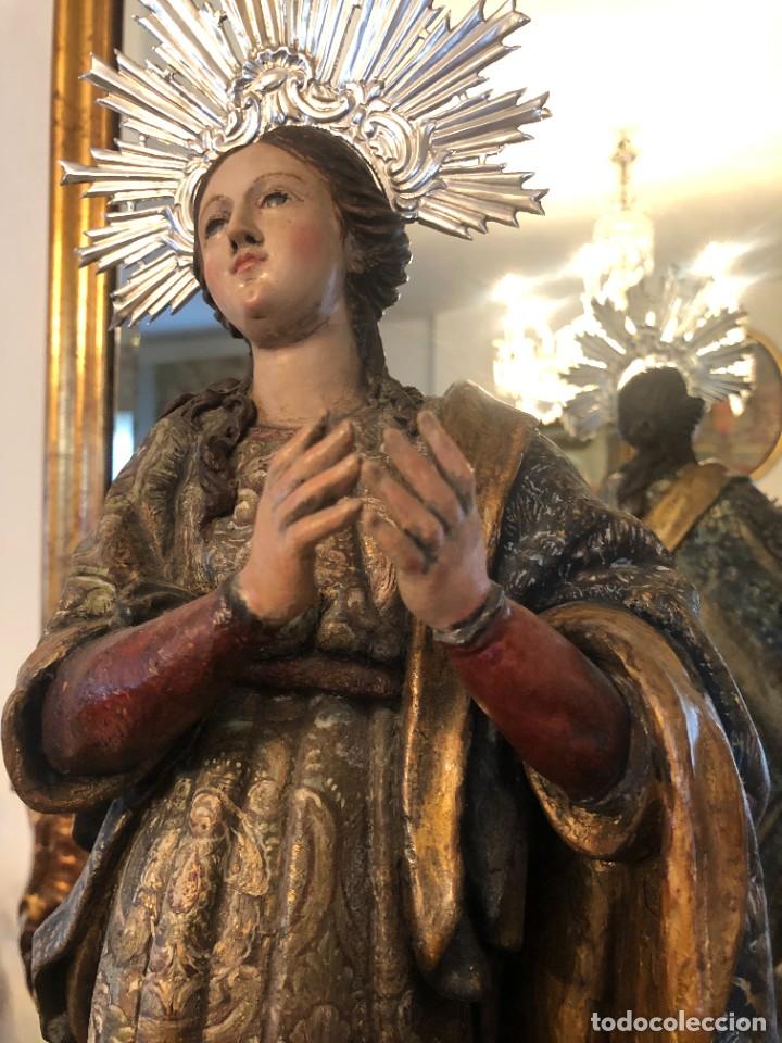 Arte: TALLA INMACULADA MADERA POLICROMADA - Foto 7