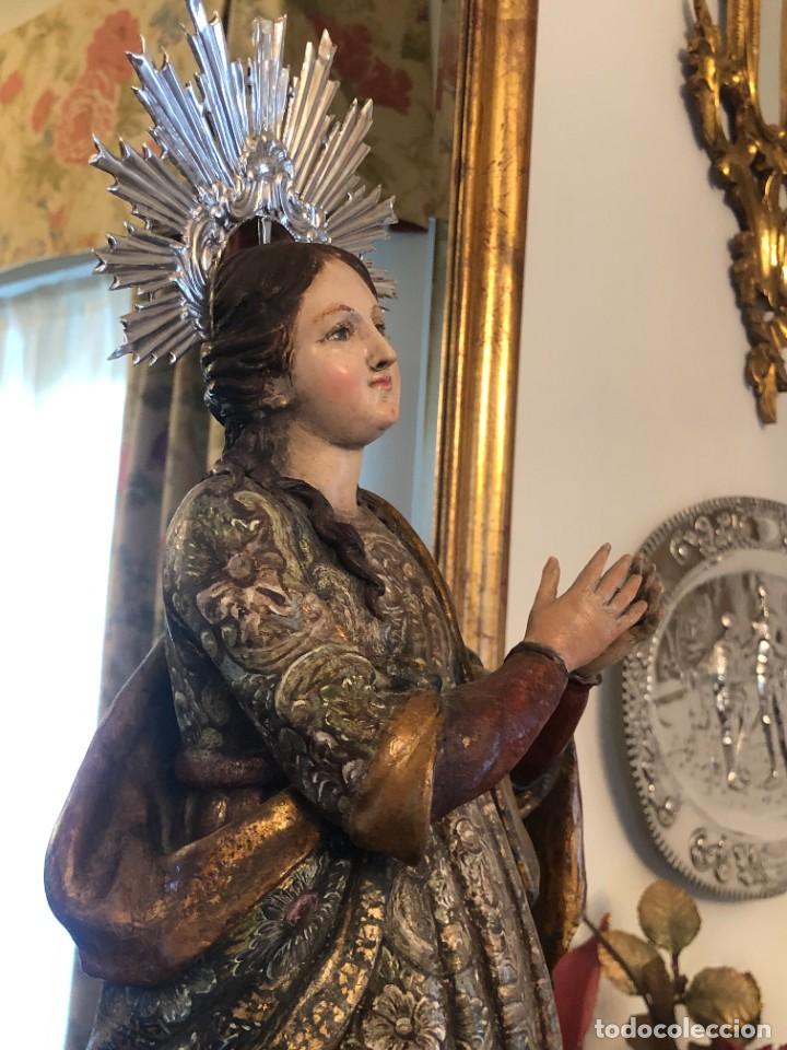 Arte: TALLA INMACULADA MADERA POLICROMADA - Foto 9