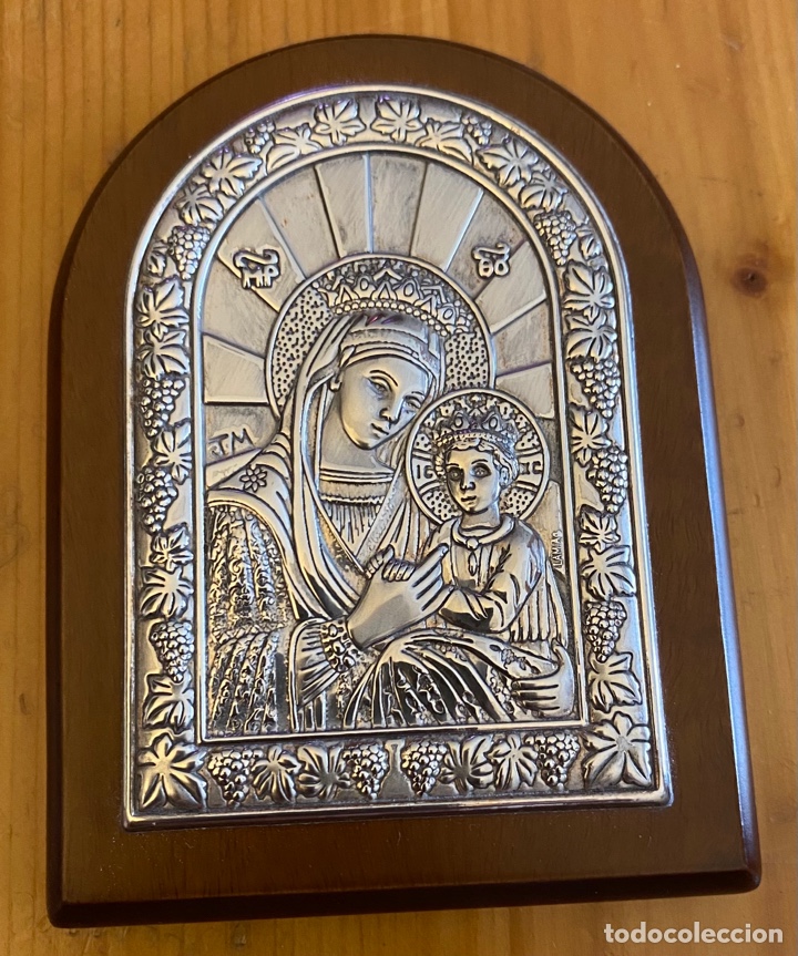 Arte: Icono en plata 1&ordf; ley y madera - Foto 1