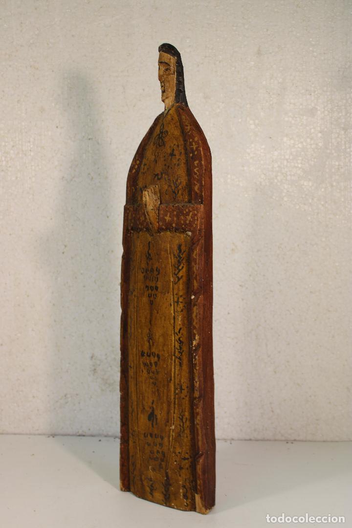 Arte: talla religiosa antigua de madera - Foto 2