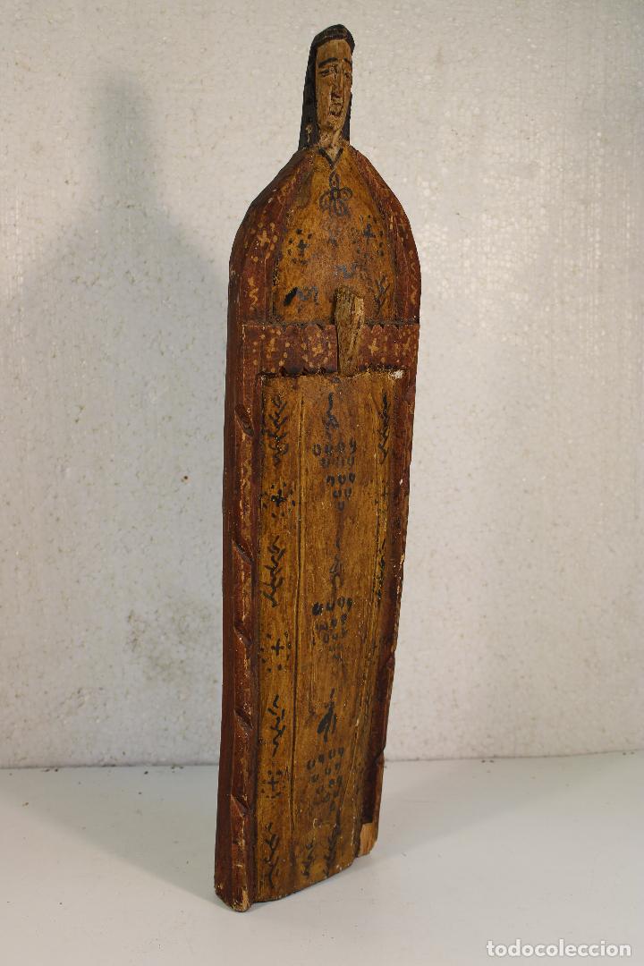 Arte: talla religiosa antigua de madera - Foto 3
