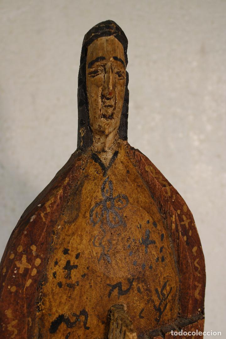Arte: talla religiosa antigua de madera - Foto 5