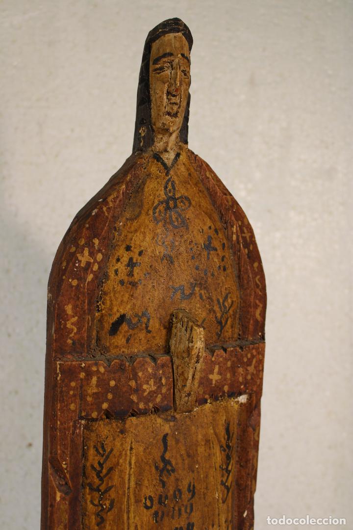 Arte: talla religiosa antigua de madera - Foto 8