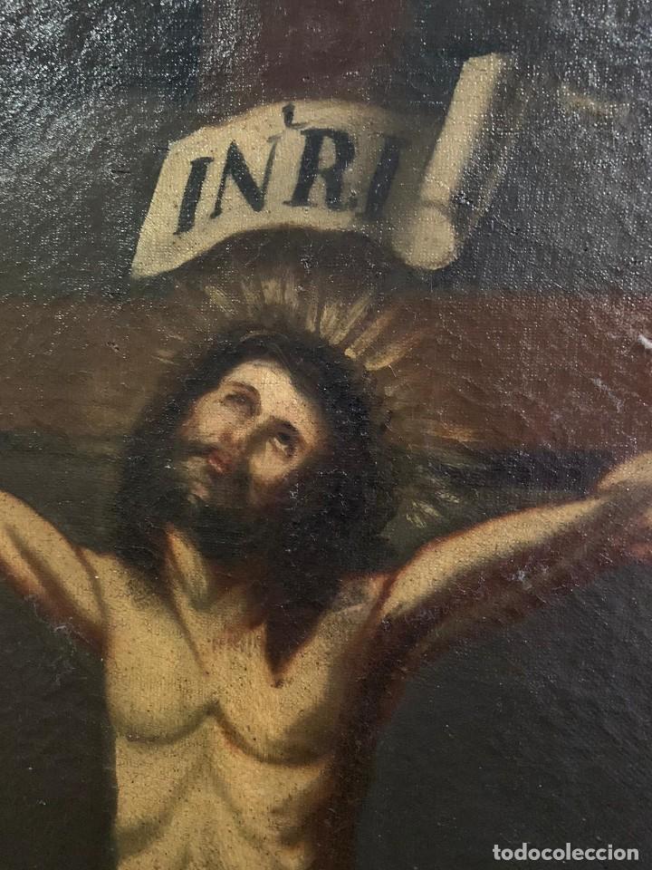 Arte: CUADRO SE&Ntilde;OR CRUCIFICADO S.XVIII - Foto 3